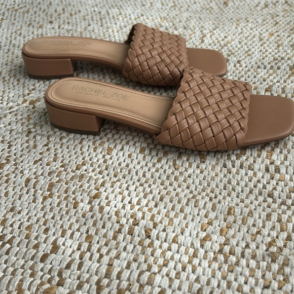 Rachel Zoe Nerida woven slide on sandals nude/tan size 8.5 - Picture 2 of 6
